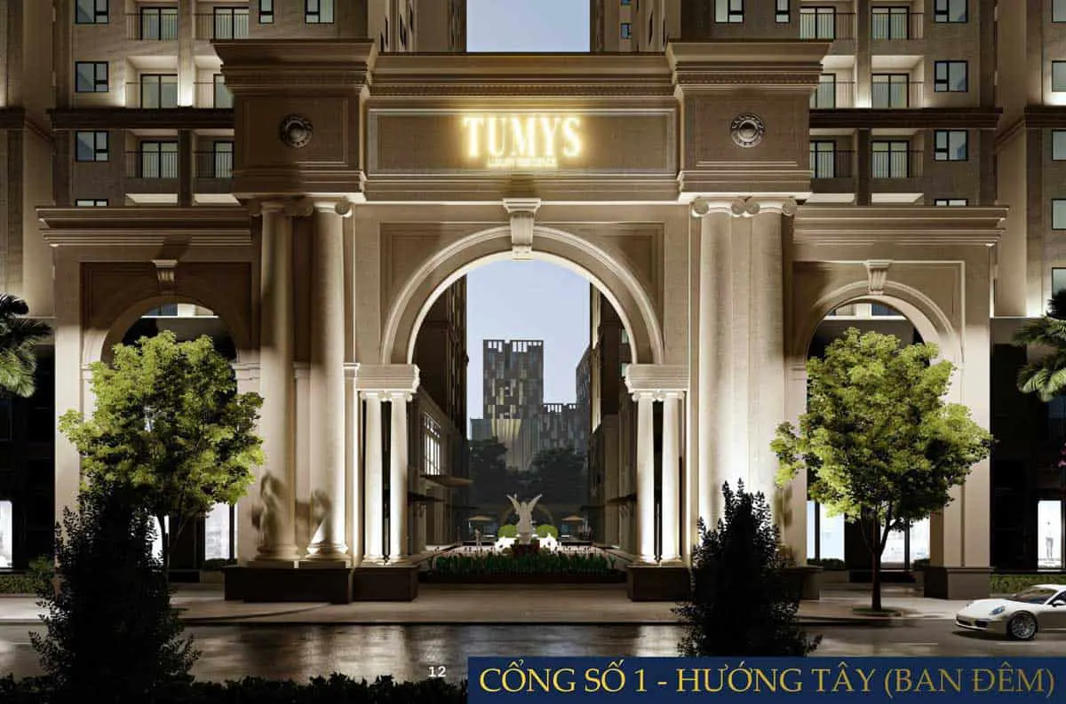 Cổng Số 1 Hướng Tây Phối Cảnh Tumys Homes Phú Mỹ